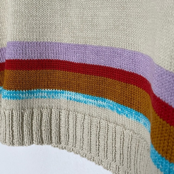 Smythe X Augden Crop Cream Cotton Surf Stripe Sweater. Size Small - Picture 4 of 9